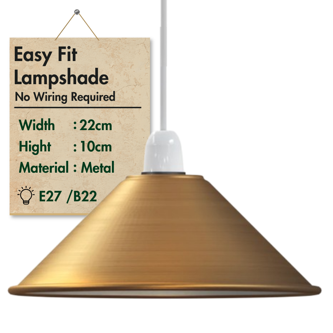 LEDSone industrial Vintage Metal Cone shaped Pendant light Lamp Shade ~6157